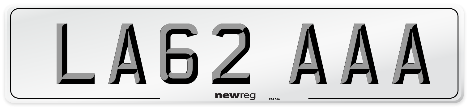 LA62 AAA Number Plate from New Reg